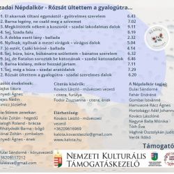 Szadai Népdalkör  - hátlap